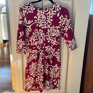 J. McLaughlin Burgundy Swirl Dress